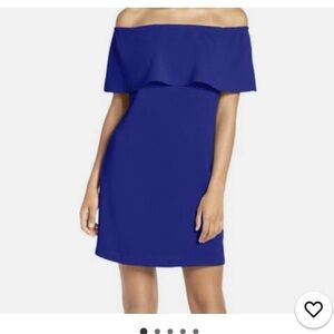 Charles Henry Strapless Royal Blue Dress